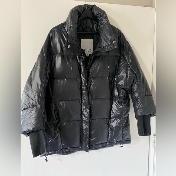 Black Quilted puffer jacket - Picture 1 of 7